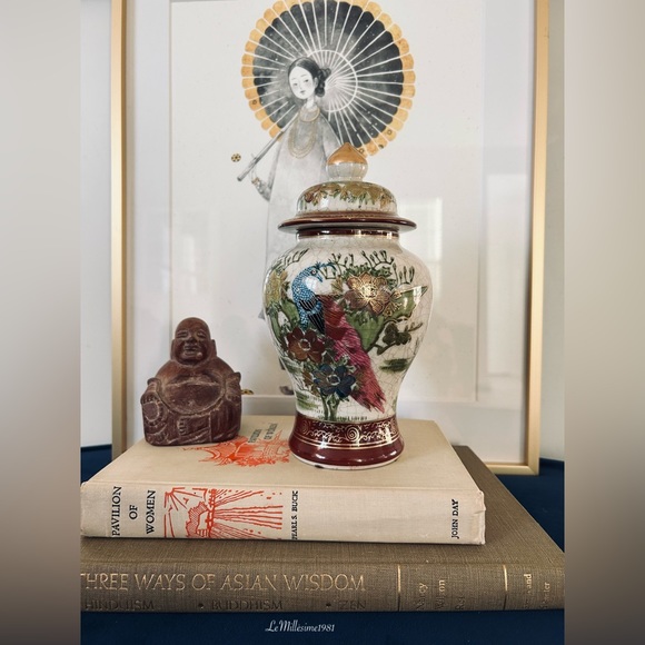 Other - Hand Painted Japanese  Satsuma Kutani Temple Ginger Jar |